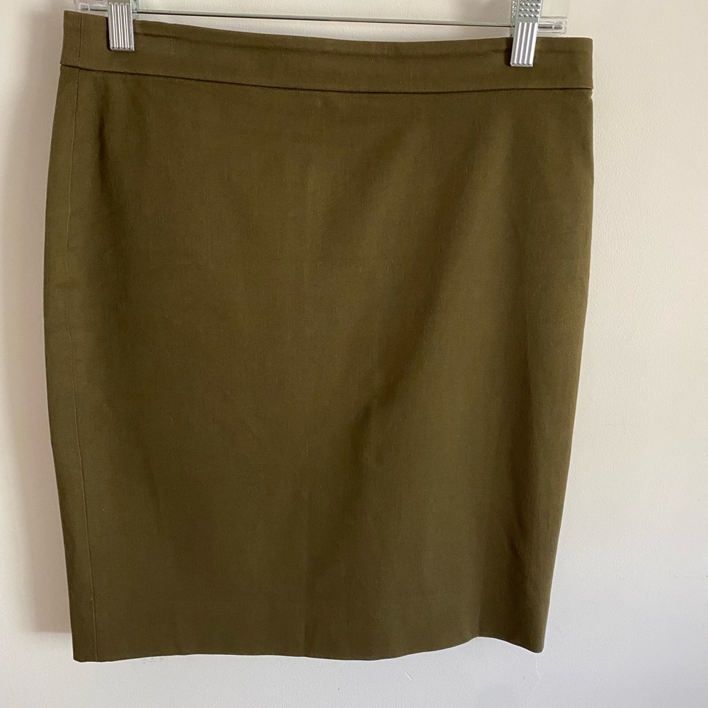 J. Crew Olive Green Pencil Skirt‎ Professional